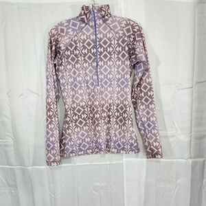 Nike Pro Size Medium Geometric Patterned Women's Top - Purple
